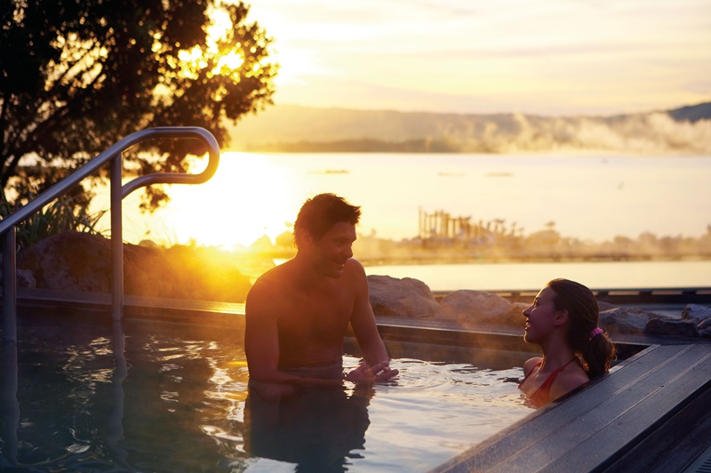 Polynesian Spa. Thermal hot springs and health spa, Rotorua.