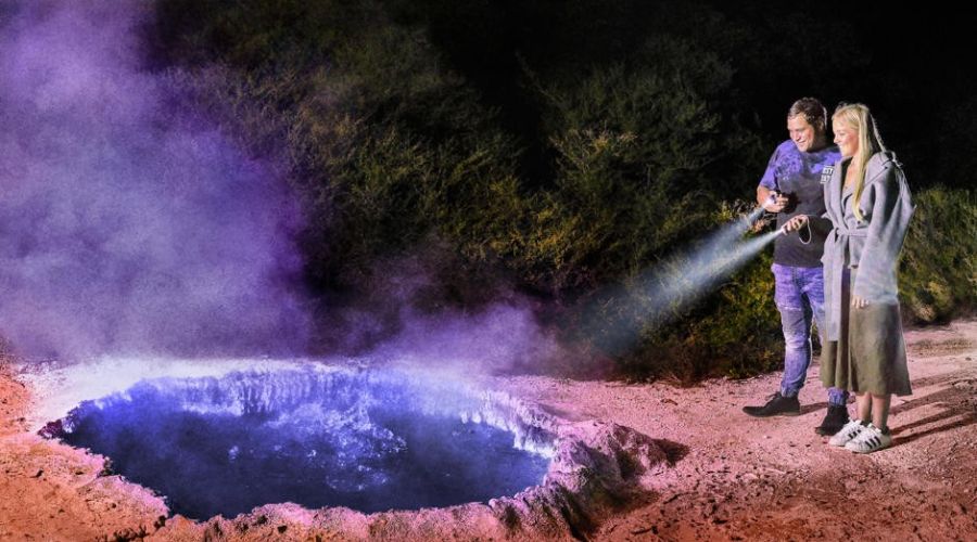 Geyser by Night Rotorua