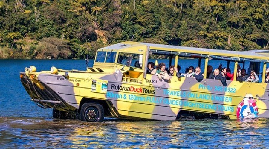 Rotorua Duck Tours: City & Lakes Tour