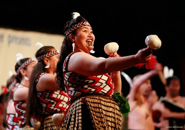 The Maori poi dance features the skilful control of a ball swung on a string. New Plymouth, Taranaki. Photo Credit: James Heremaia
