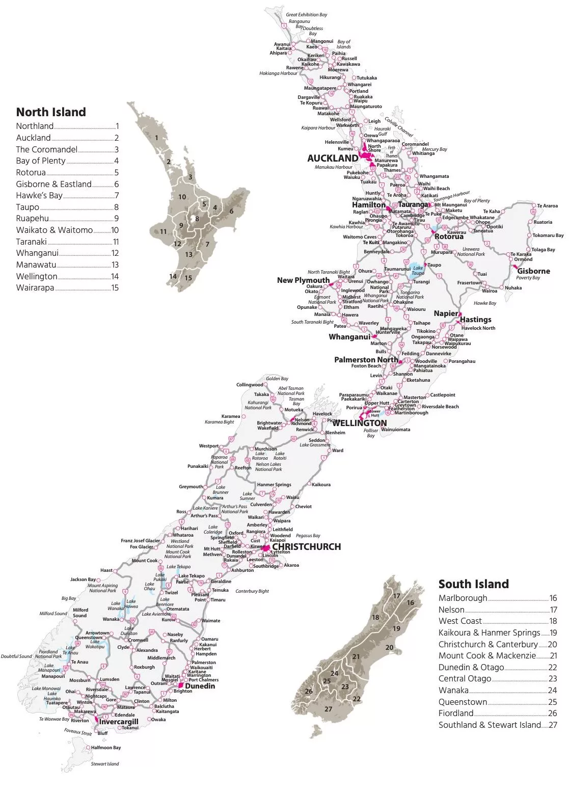 new zealand detailed map