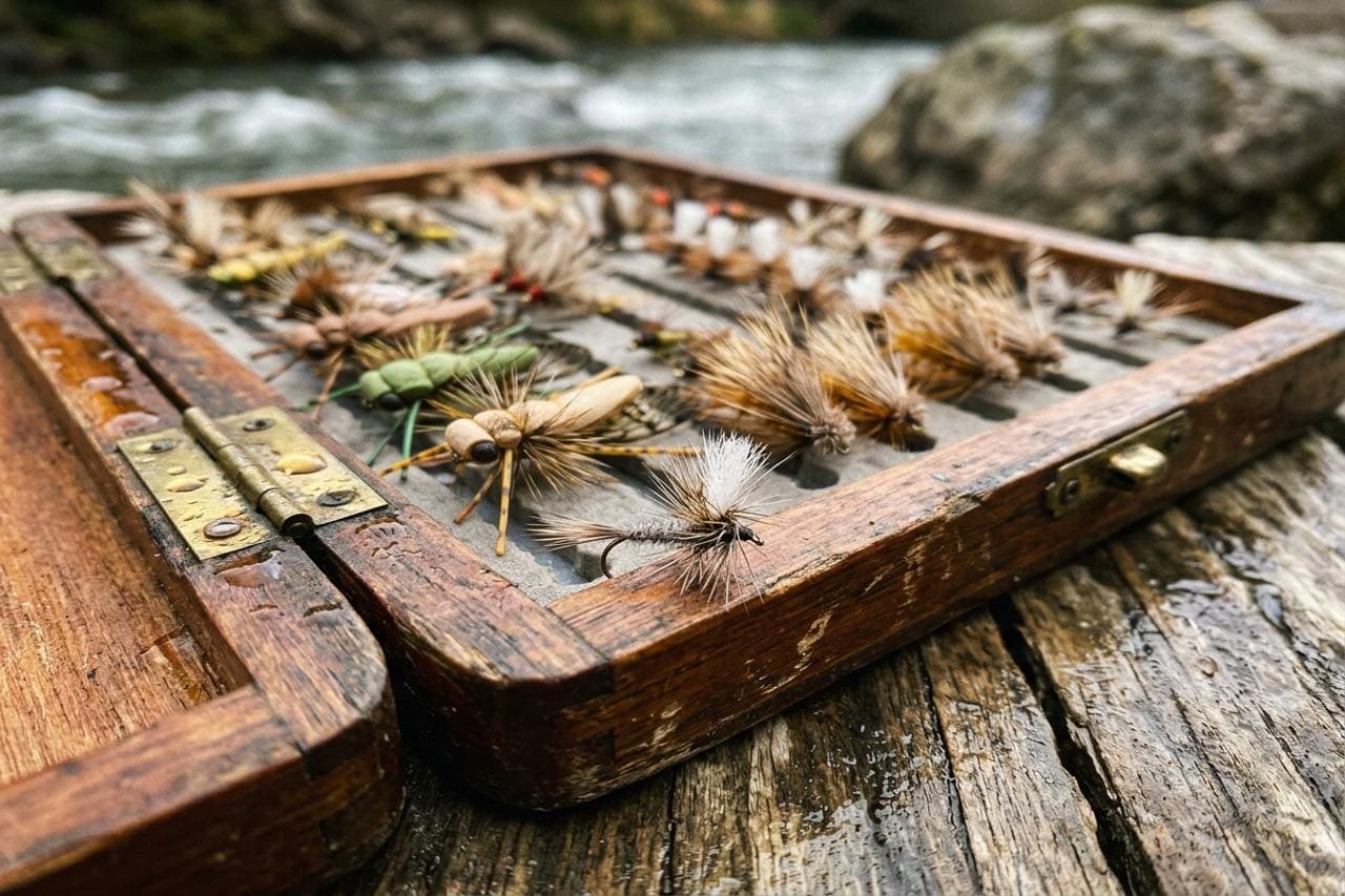Fly box with flies_