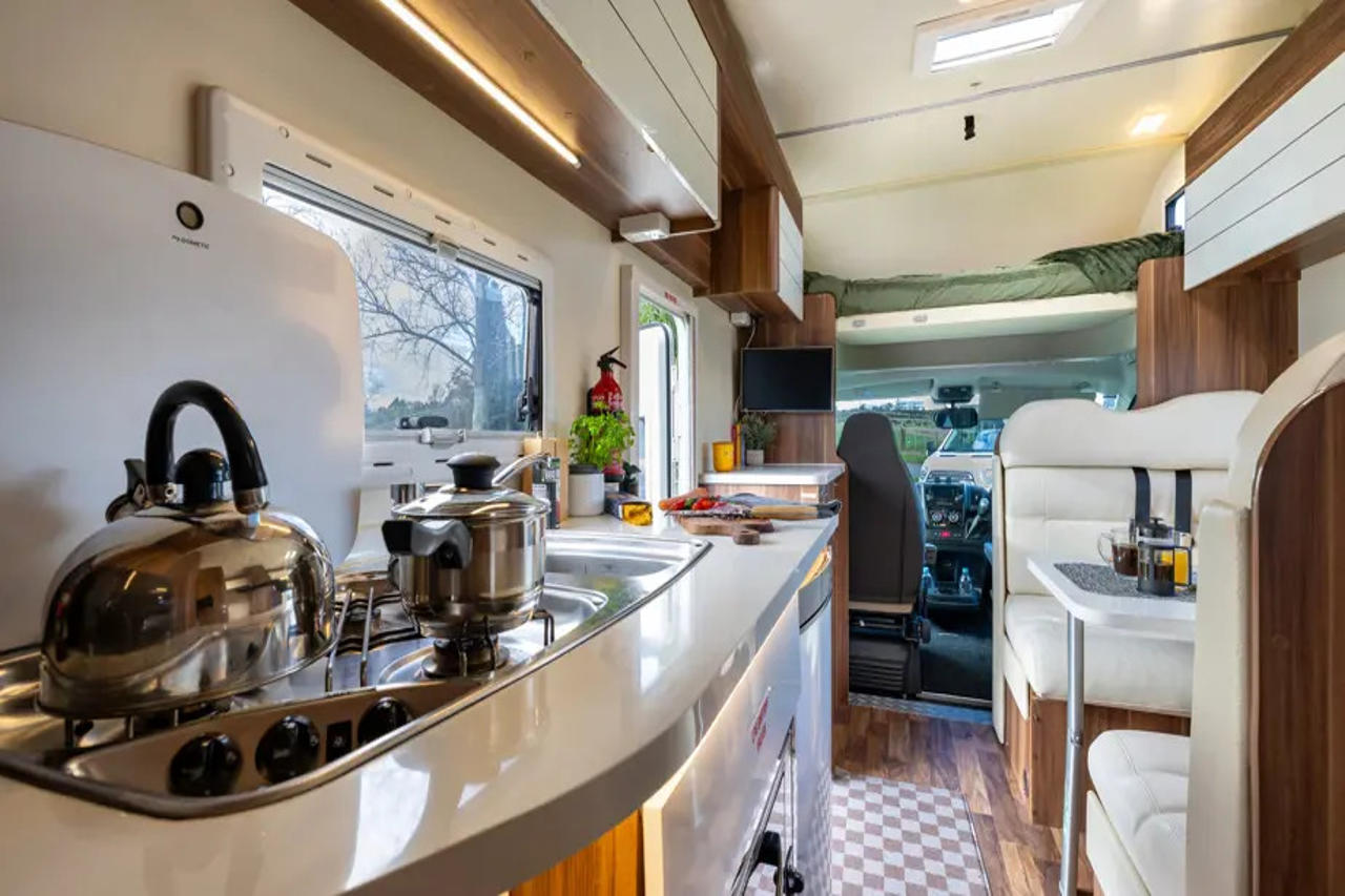 Interior rental campervan