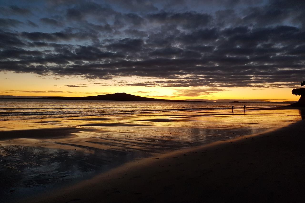 View of Rangitoto Island from Takapuna Beach