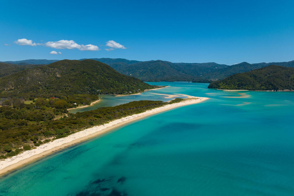 Awaroa beach aerial