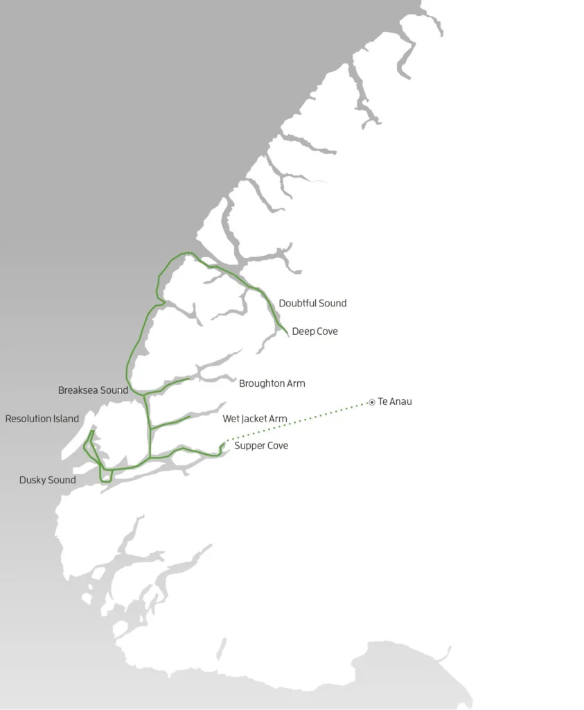 Fiordland Explored Map