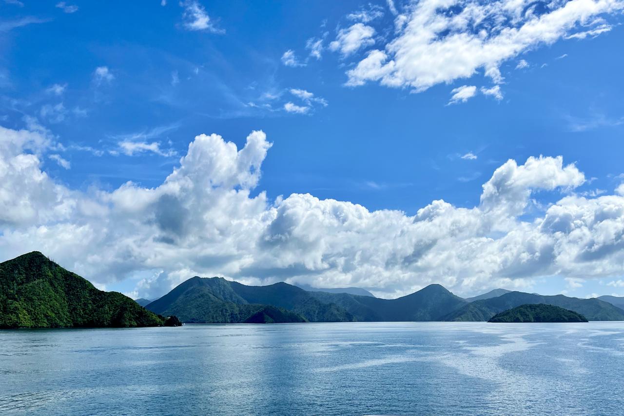 Marlborough Sounds from the ferry, New Zealand