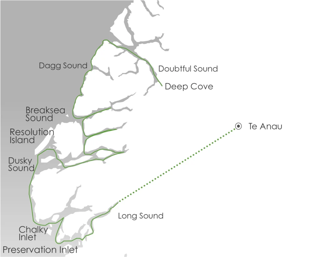 Southern Fiords Discovery Map