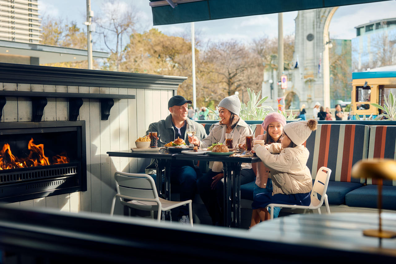 Family dining at Delilah, New Zealand holiday
