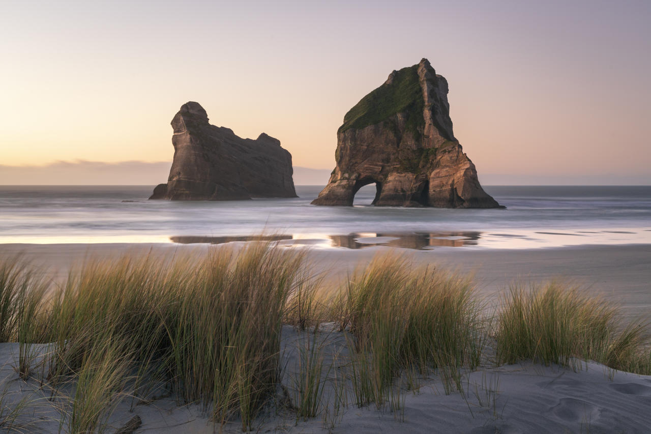 Wharariki beach