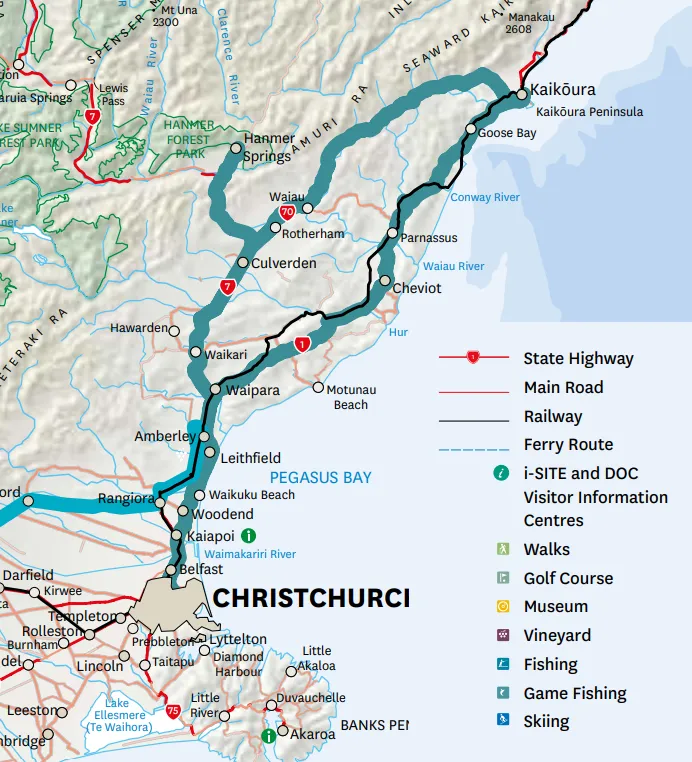 Alpine Pacific Touring Route Map