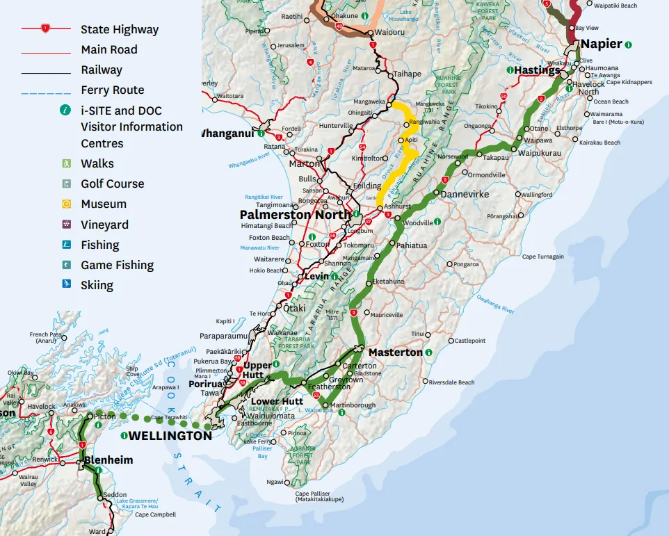 Classic New Zealand Wine Trail Map
