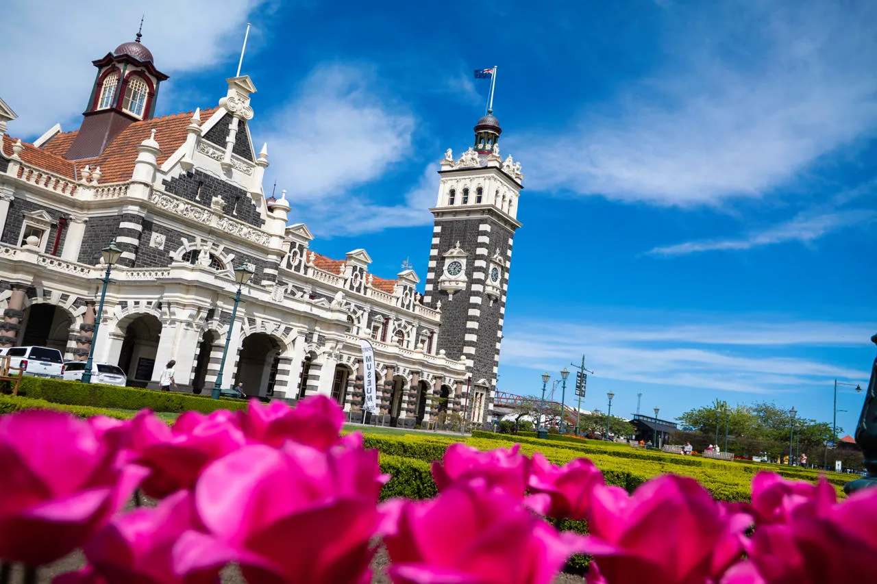 Dunedin Railway Station Spring_DunedinNZ