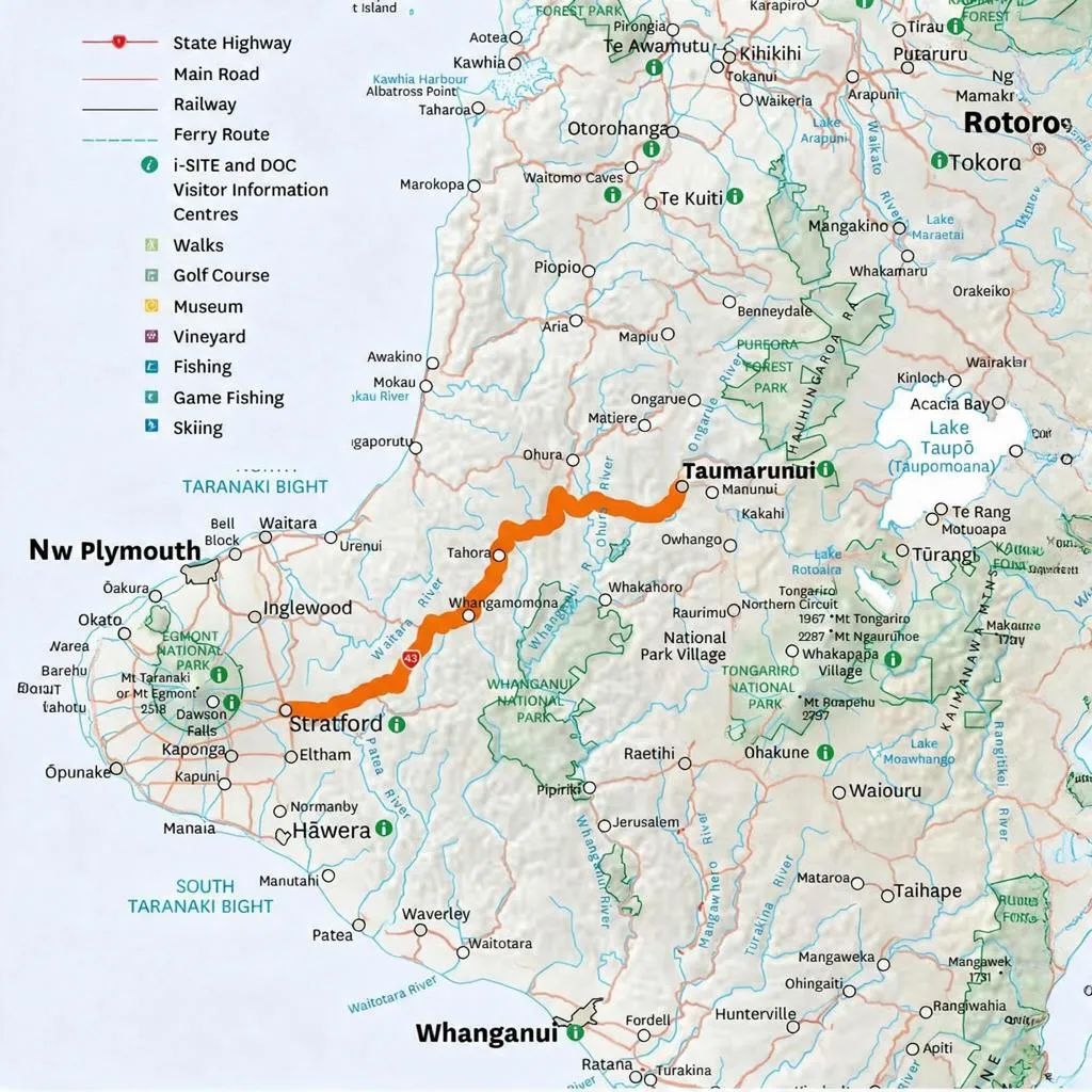 Forgotten World Highway Map
