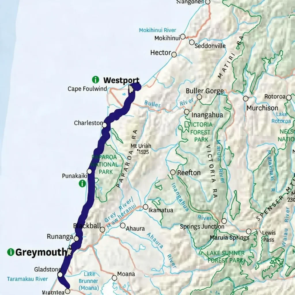 Great Coast Road Map