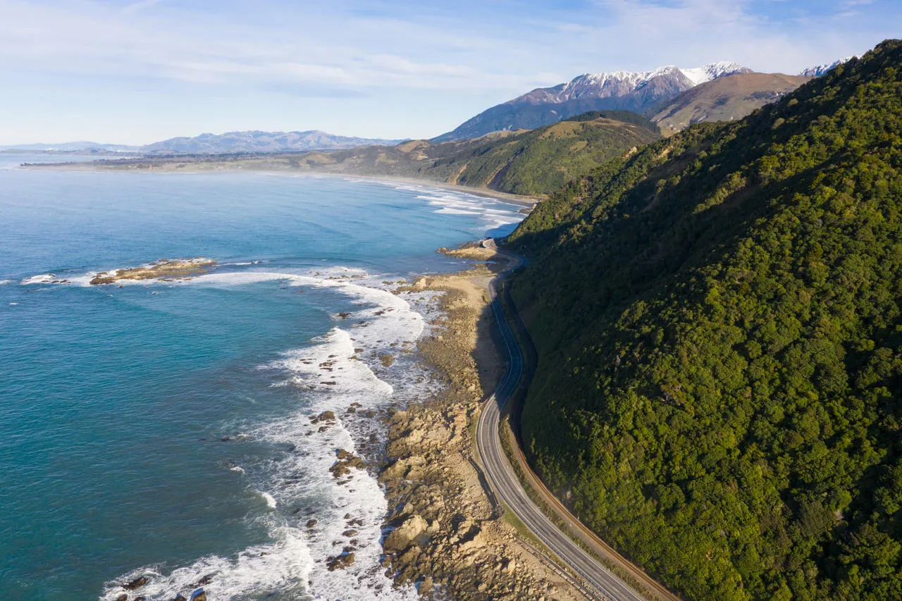 Kaikoura coastal road, Alpine Pacific Touring Route