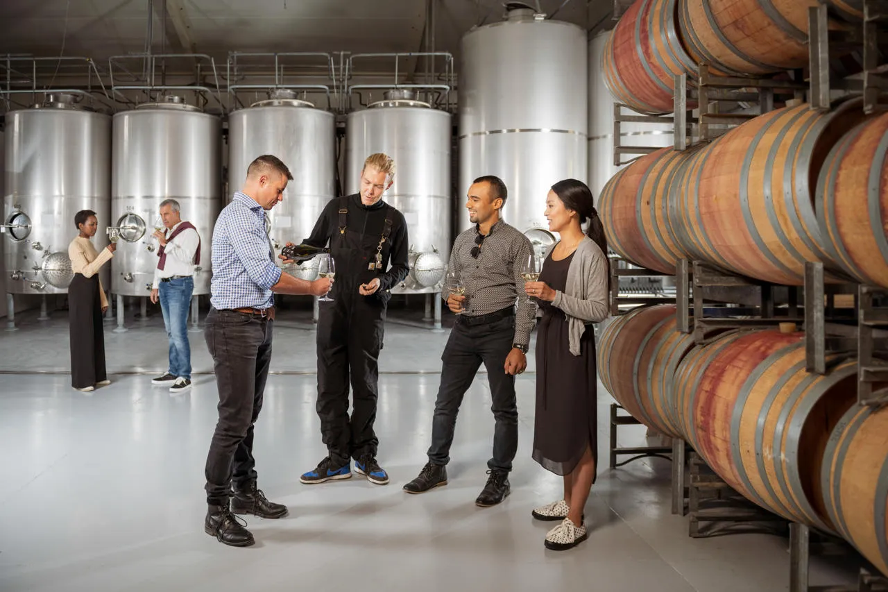 North Canterbury Winery - delegates tasting, Alpine Pacific Touring Route