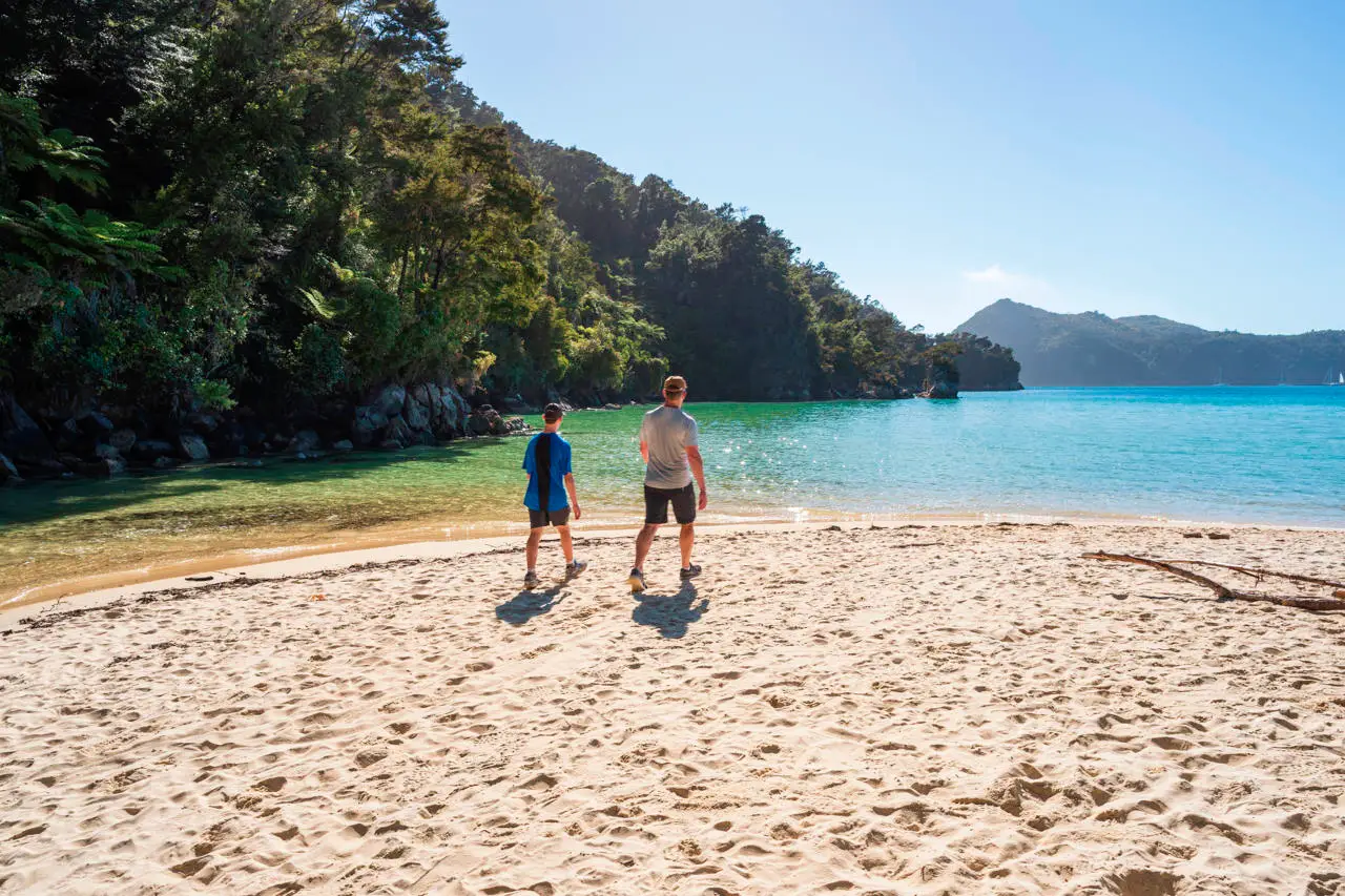 Walking on Abel Tasman Beach